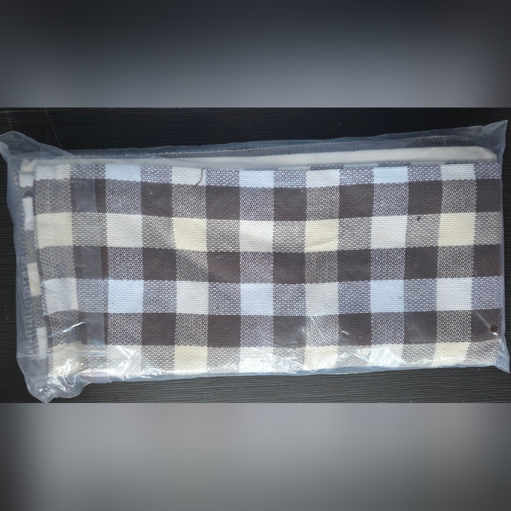 Checkered Brown and White Dish Towels